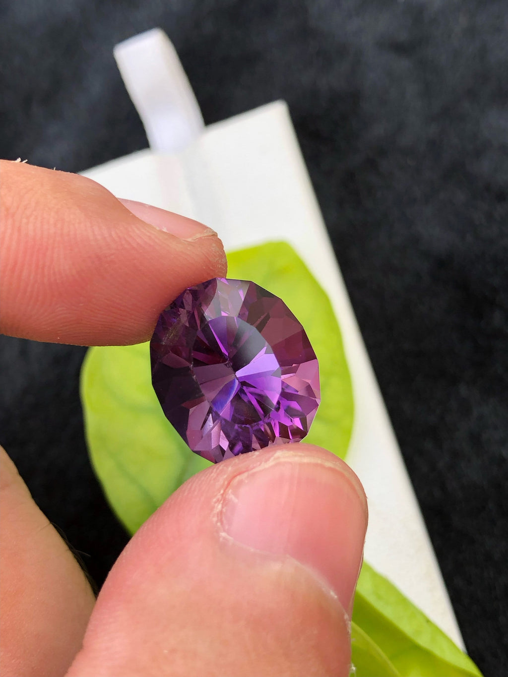 Natural Faceted Amethyst Gemstone: Purple Oval Loose Stone, 12.75 CT