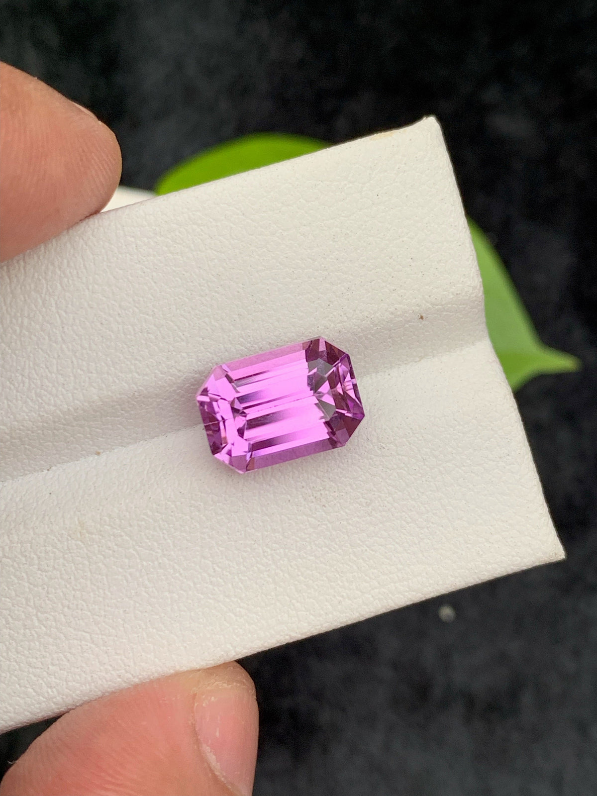 Deep Pink Kunzite Gemstone: 5.55 CT Emerald Cut Spodumene