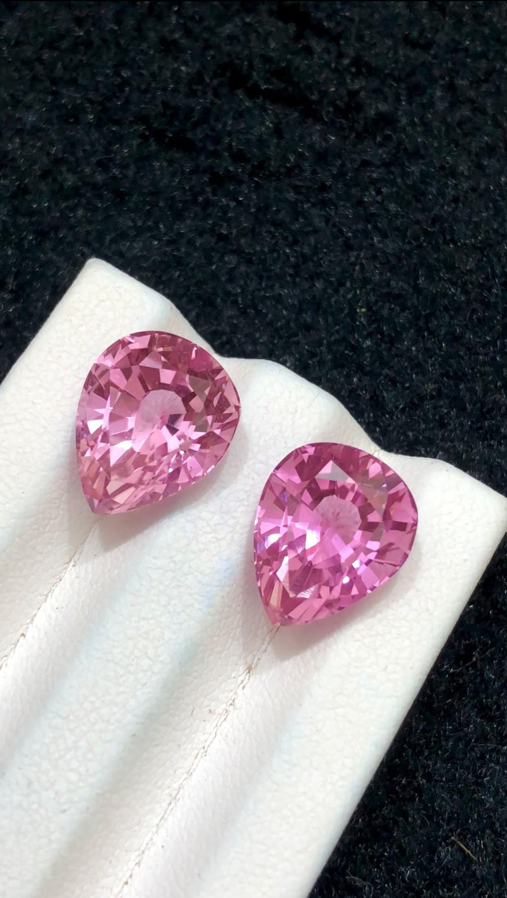 Kunzite Pair 14.55ct Pear Cut – Matching Pink Gems from Afghanistan