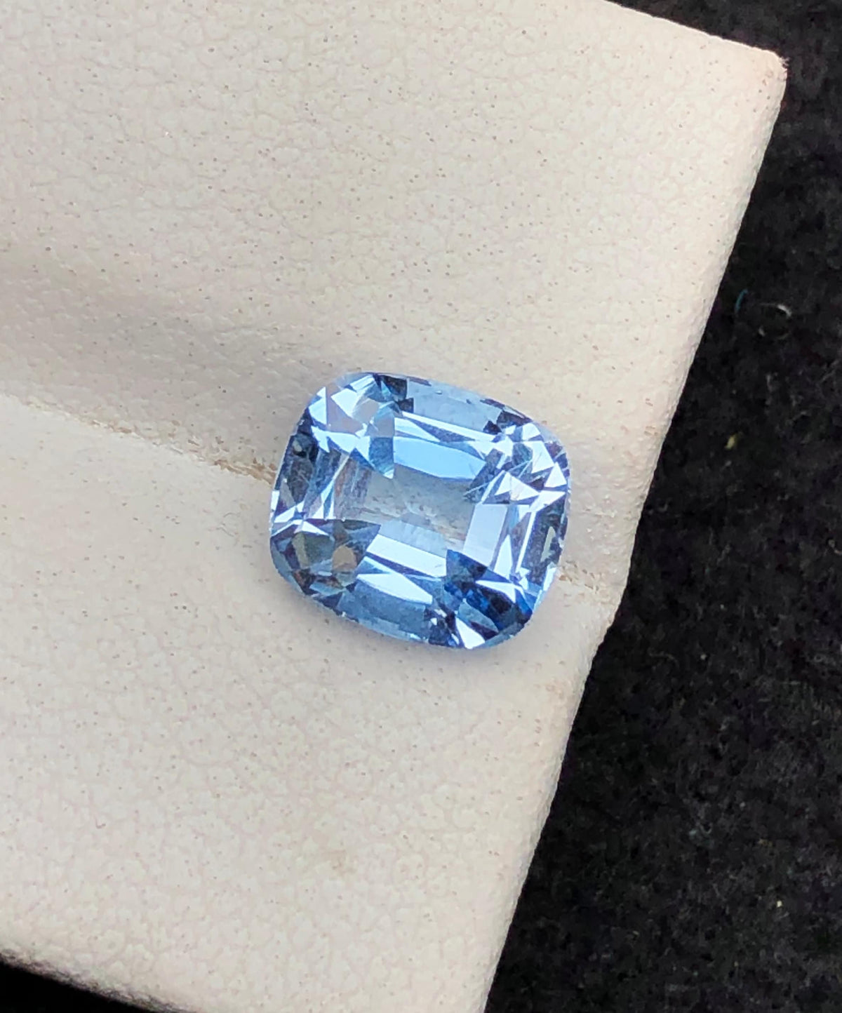 Santa Maria Aquamarine Gemstone: 2.80 CT Faceted Cushion Cut
