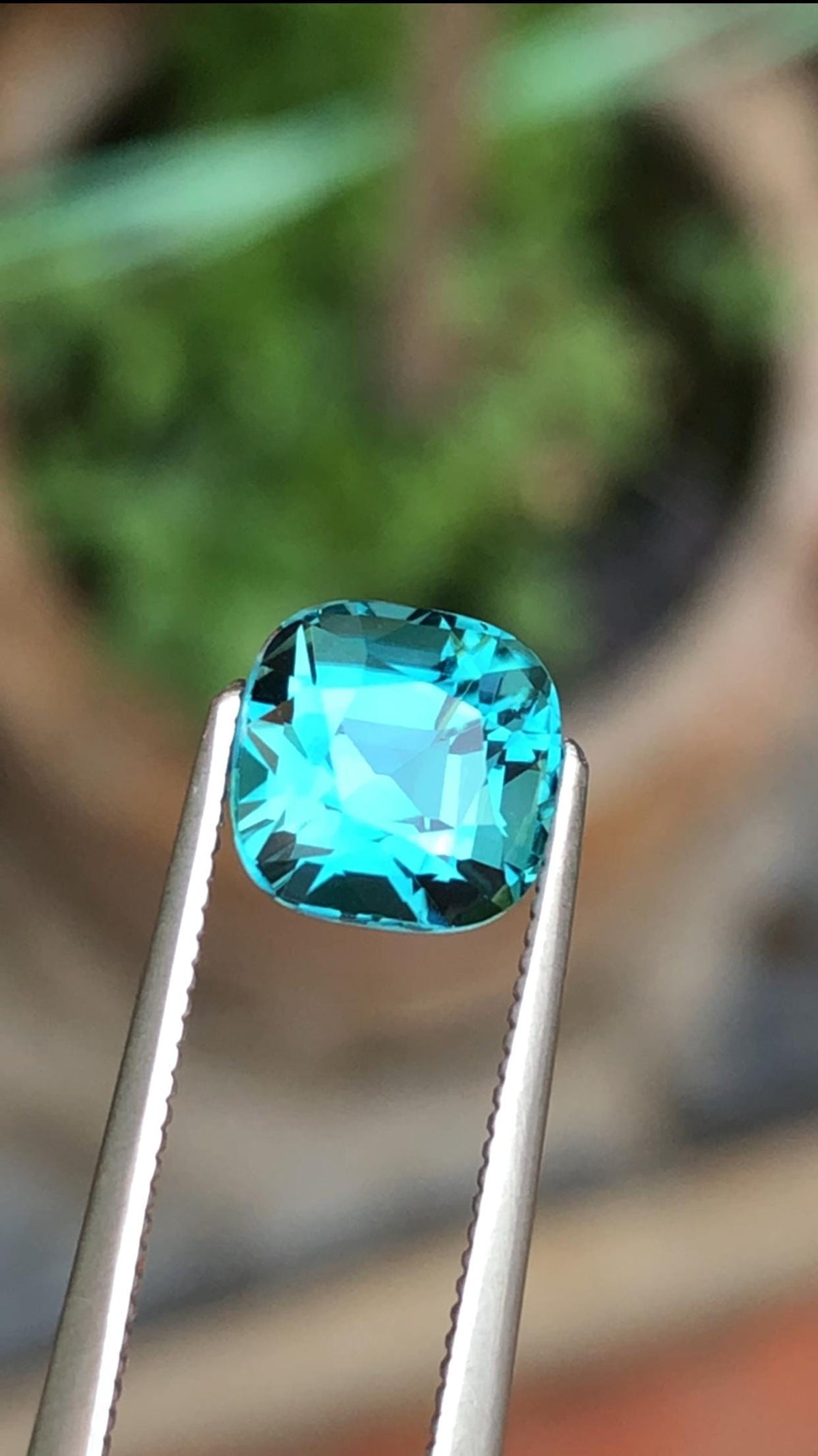 Natural Neon Blue Tourmaline Cushion Cut – 2.25 Carat from Afghanistan