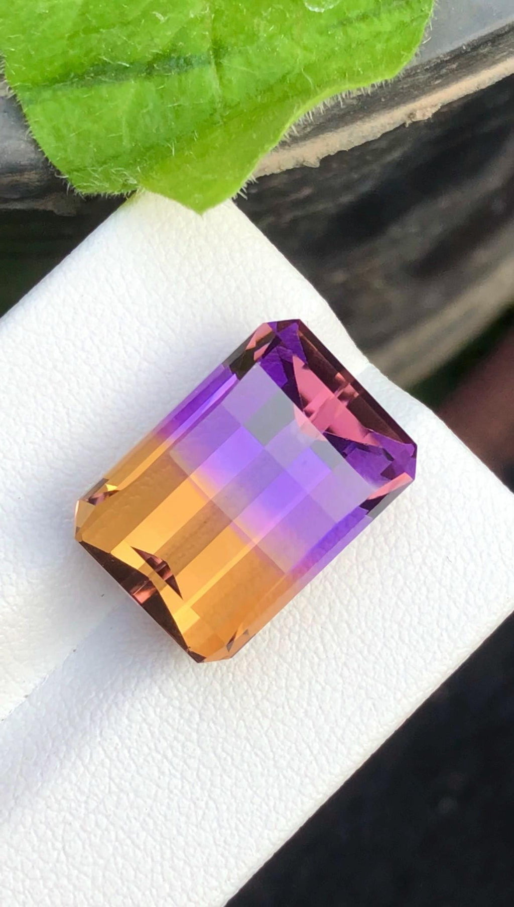 Ametrine 15.65 Carat Pixel Cut Loose Gemstone –from Brazil