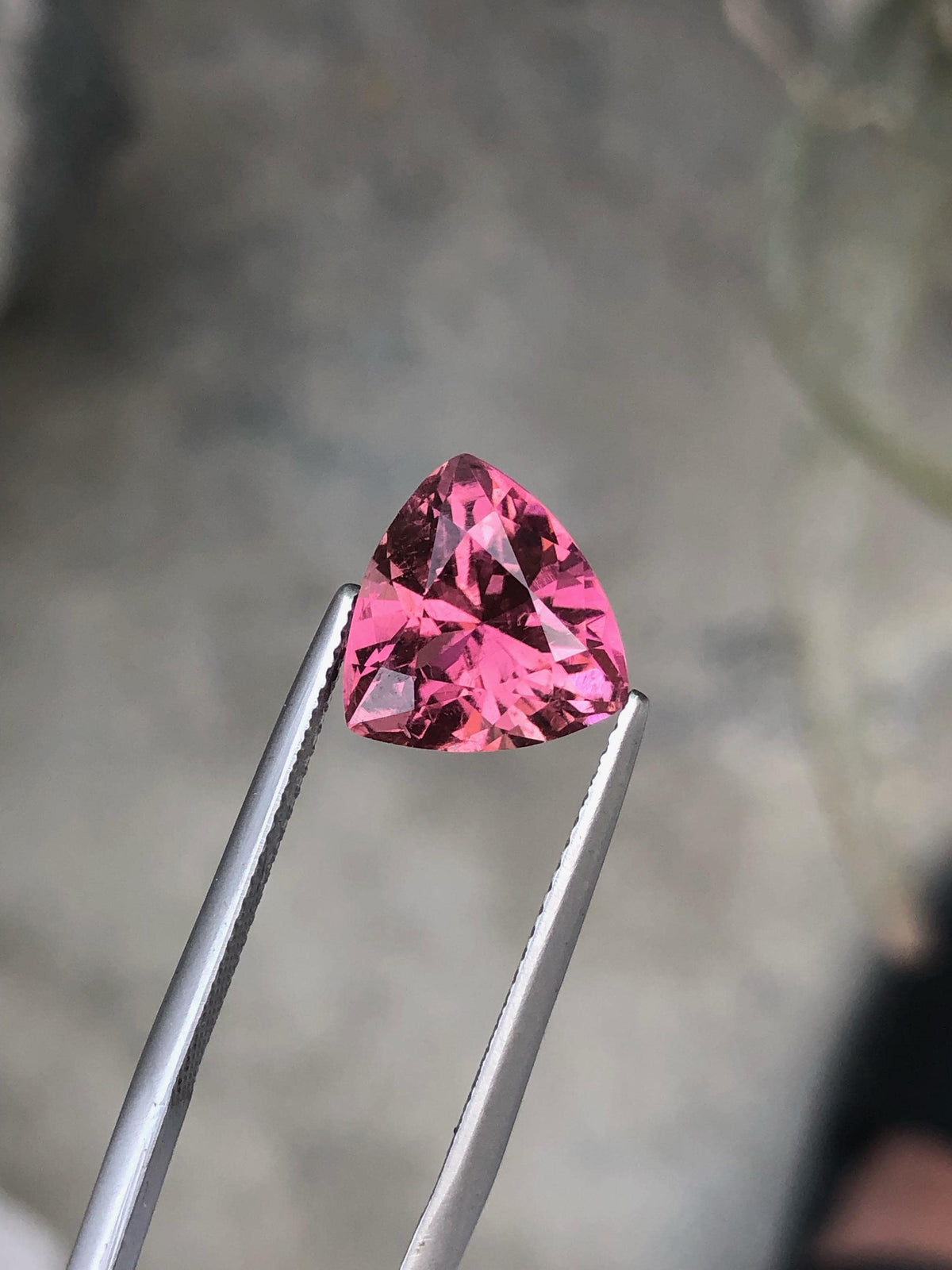Natural Pink Tourmaline Gemstone: 5.00 CT Trillion Cut, Afghanistan Origin