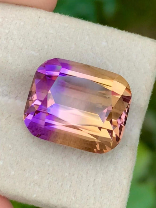 Bi Color Ametrine 15.50ct Cushion Cut • Bi-Color Gemstone from Bolivia