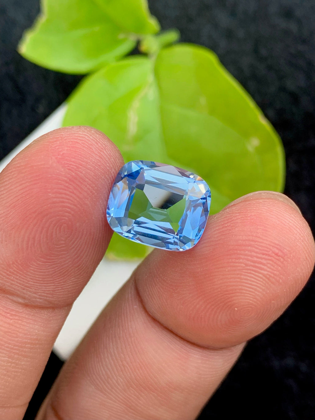 Santa Maria Aquamarine Gemstone: 4.55 CT Deep Blue Cushion Cut