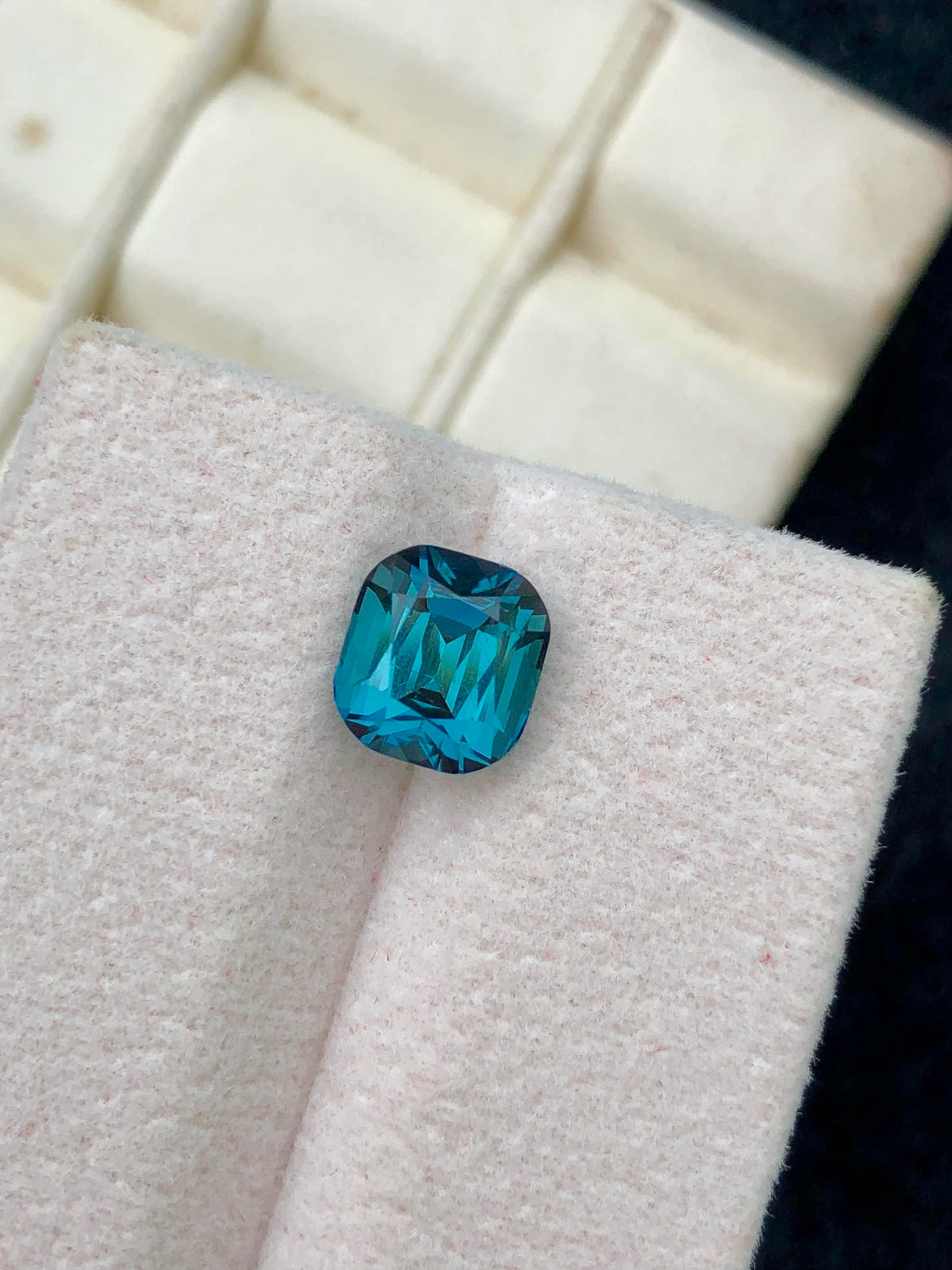 Lagoon Blue Tourmaline Gemstone: Natural Cushion Cut, 2.20 CT