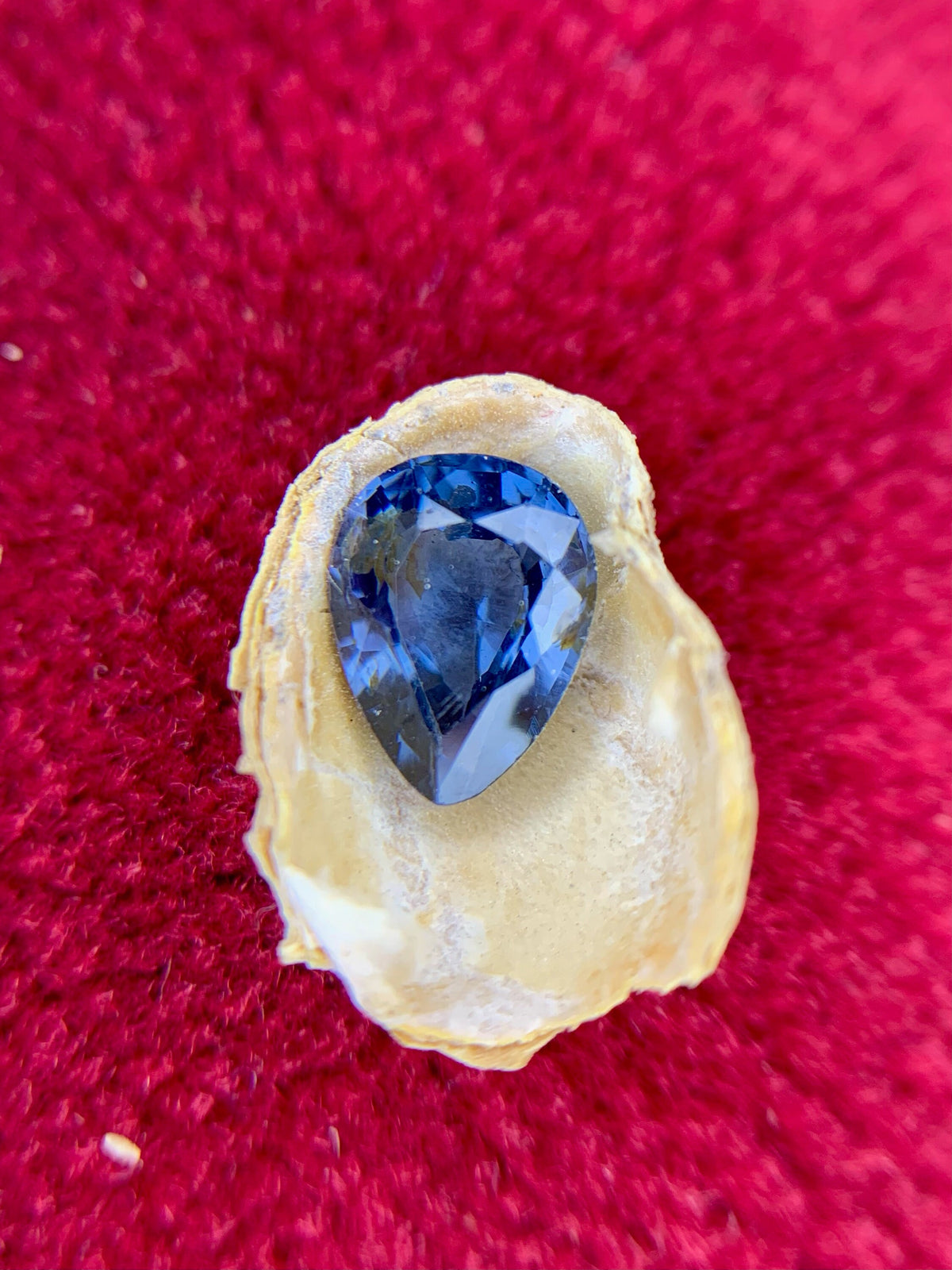 Royal Blue Spinel Gemstone: Pear Shape Faceted Loose Stone, 1.65 CT