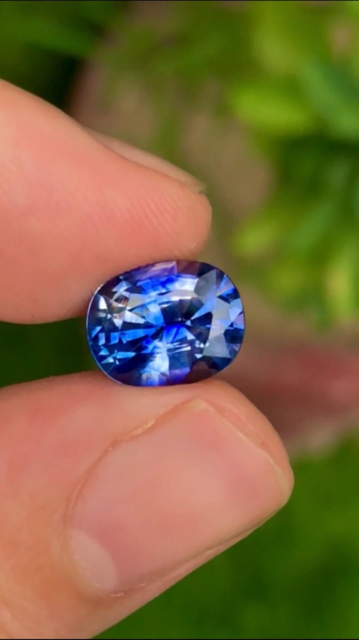 Cornflower Blue Sapphire 3.58ct Oval Cut – Sri Lanka