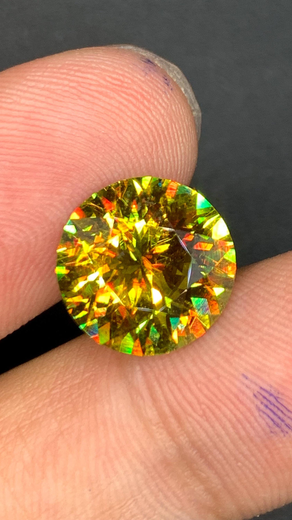 5.75 Carat Green Sphene Gemstone: Natural Nugget Cut, Africa