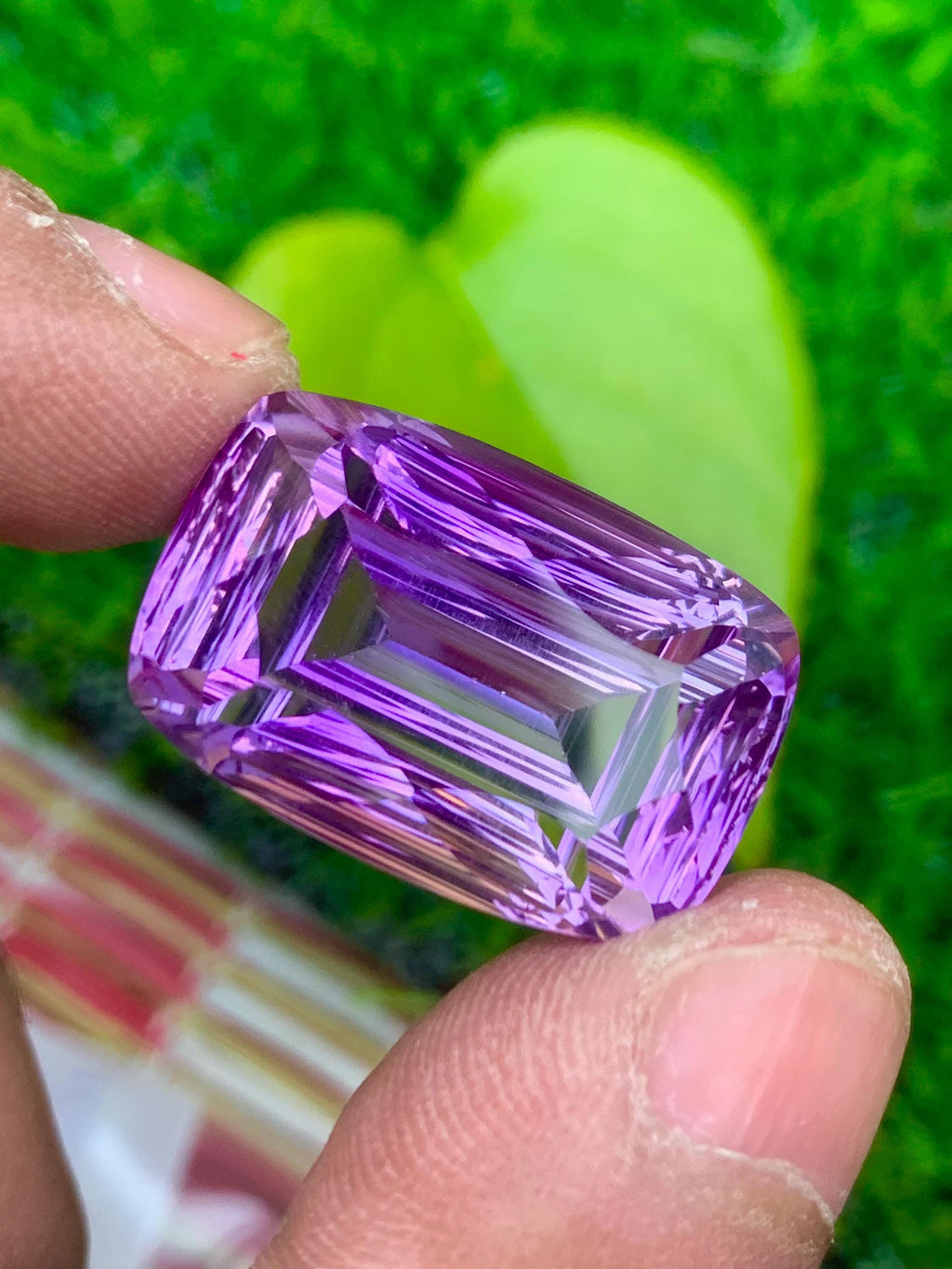 Fancy Cut Amethyst Gemstone: Natural Purple Ring Stone, 31.50 CT