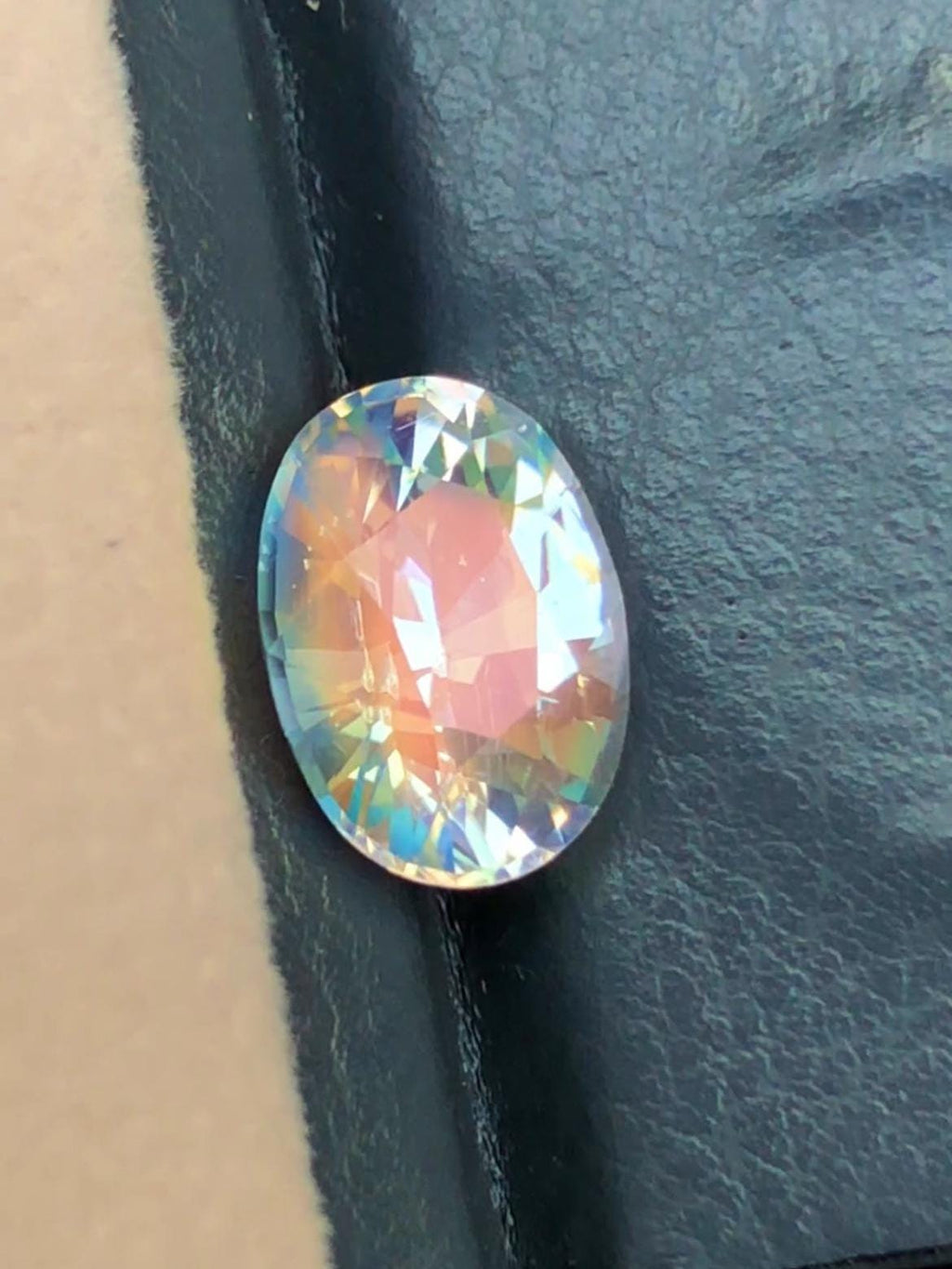 Rainbow Moonstone 3.02ct Oval Faceted Cut – Madagascar