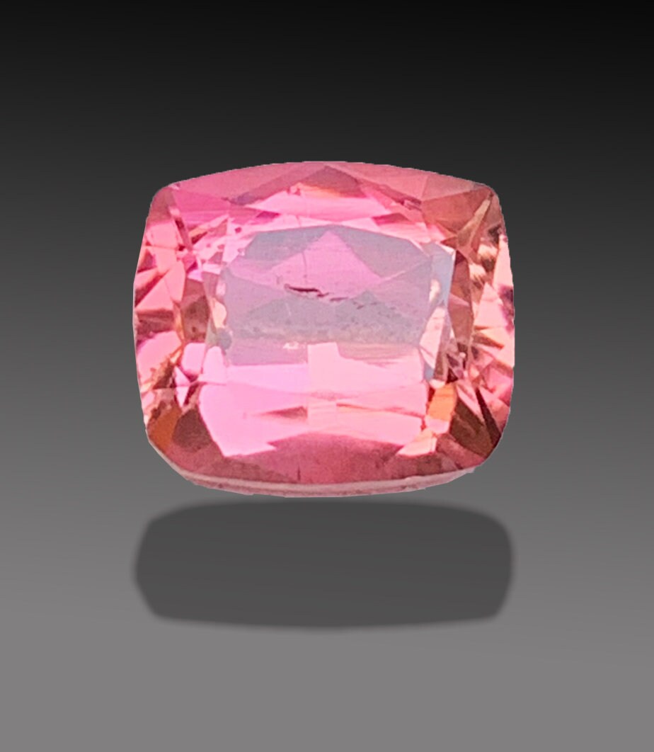 Natural Pink Tourmaline Gemstone: Cushion Cut, 2.20 Carat