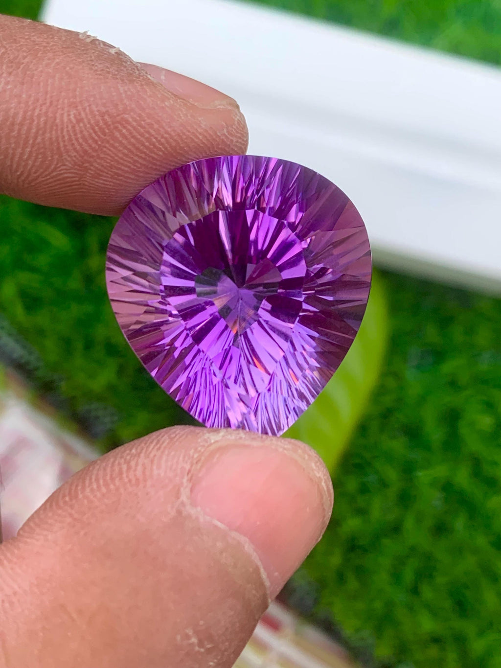 Trillion Cut Natural Amethyst Loose Gemstone: Royal Purple, 38.90 CT