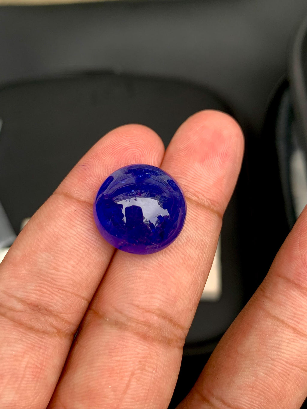 AAA Tanzanite Cabochon: Deep Blue-Violet Gemstone, December Birthstone (25.3 Carat