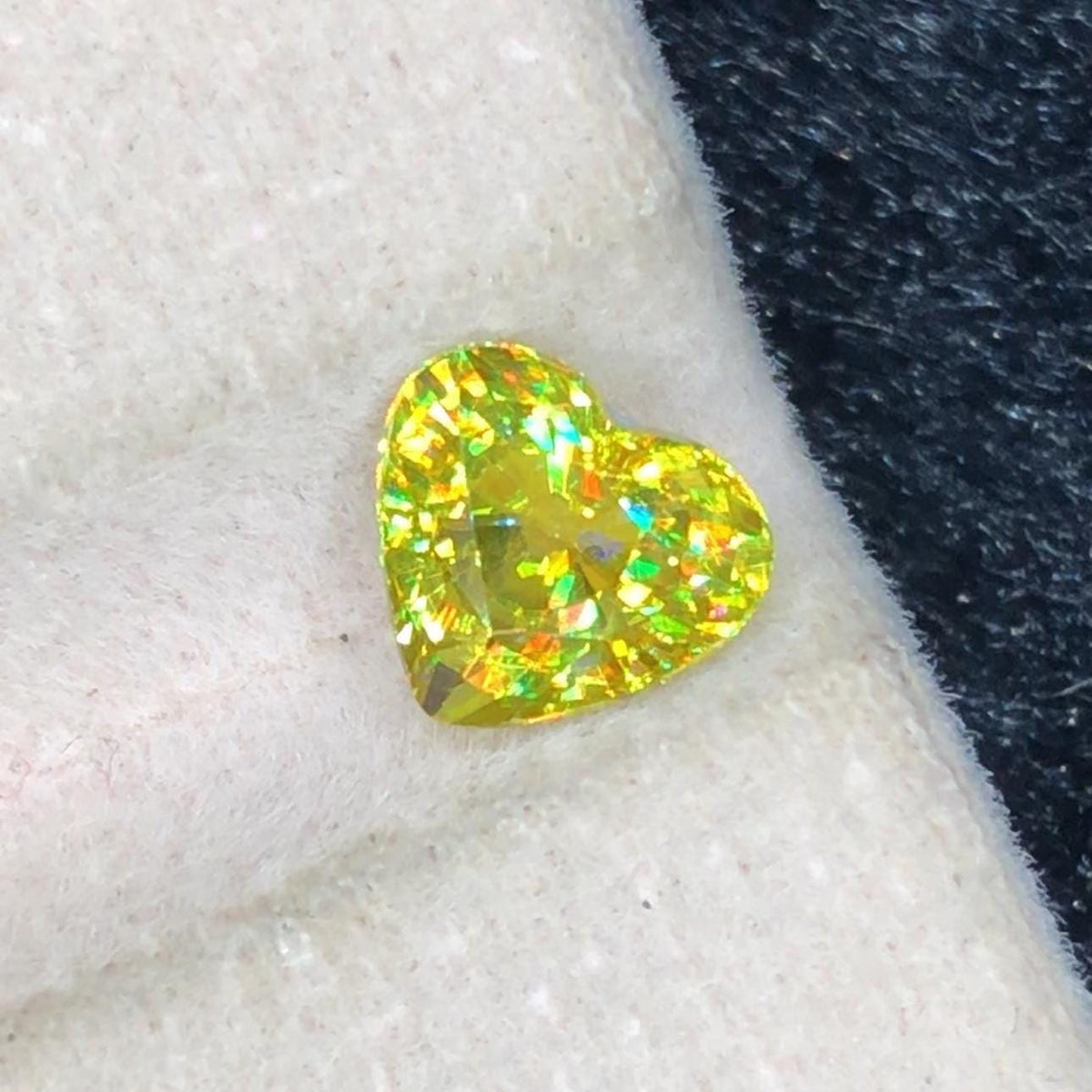 Yellow Sphene 1.20ct Heart Shape – Brilliant Fire from Pakistan