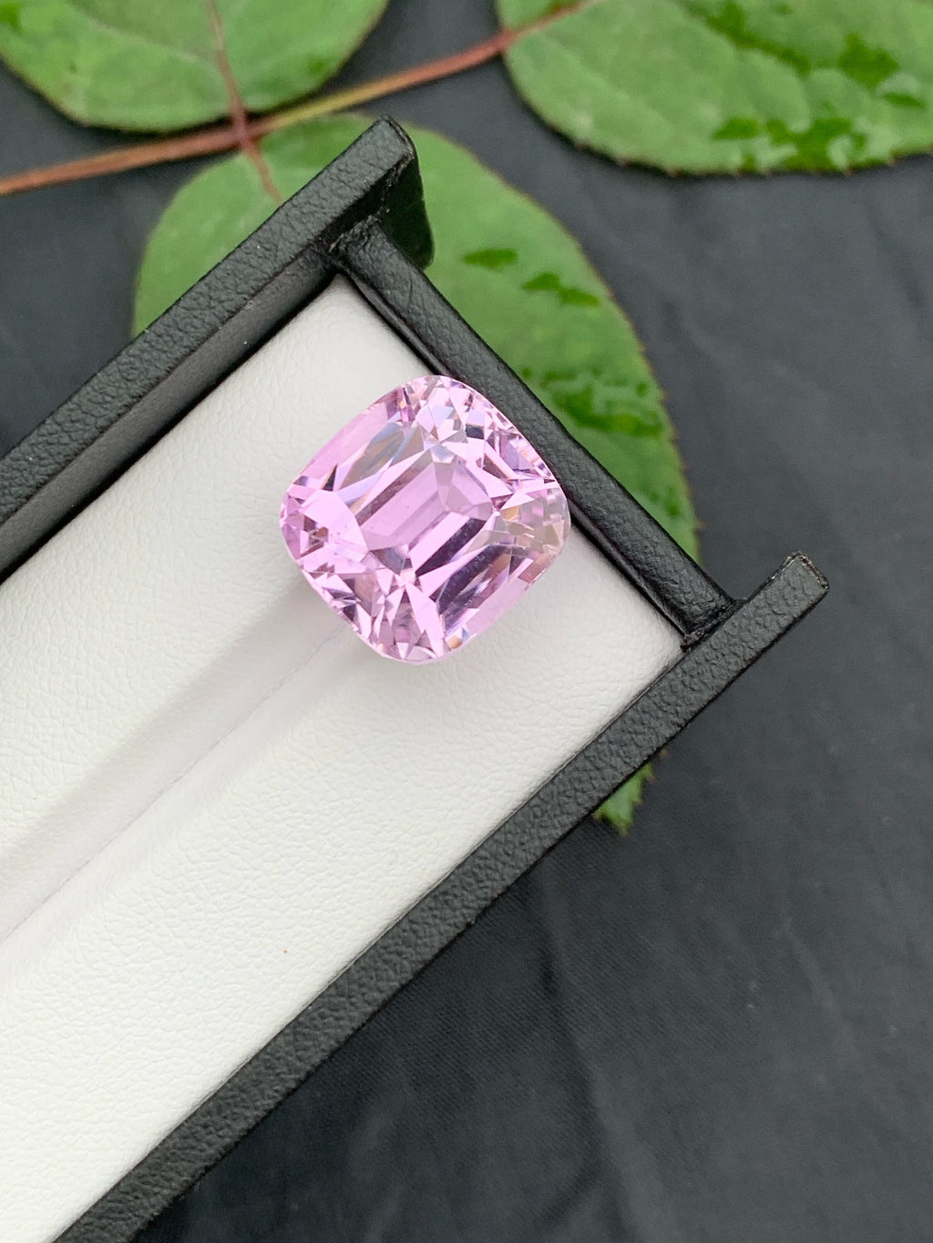 24.70 CT Blossom Pink Kunzite Gemstone: Cushion Cut, Flawless