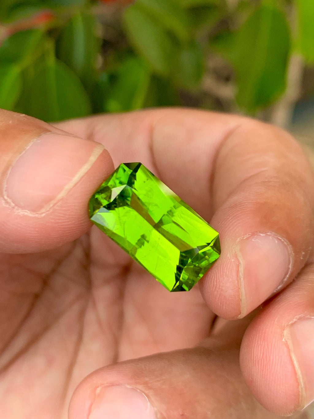 Peridot 11.70ct Fancy Cut Green Gemstone 17.7x10mm