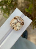 Unheated Yellow Topaz Gemstone: 44.40 CT Faceted Cushion Cut