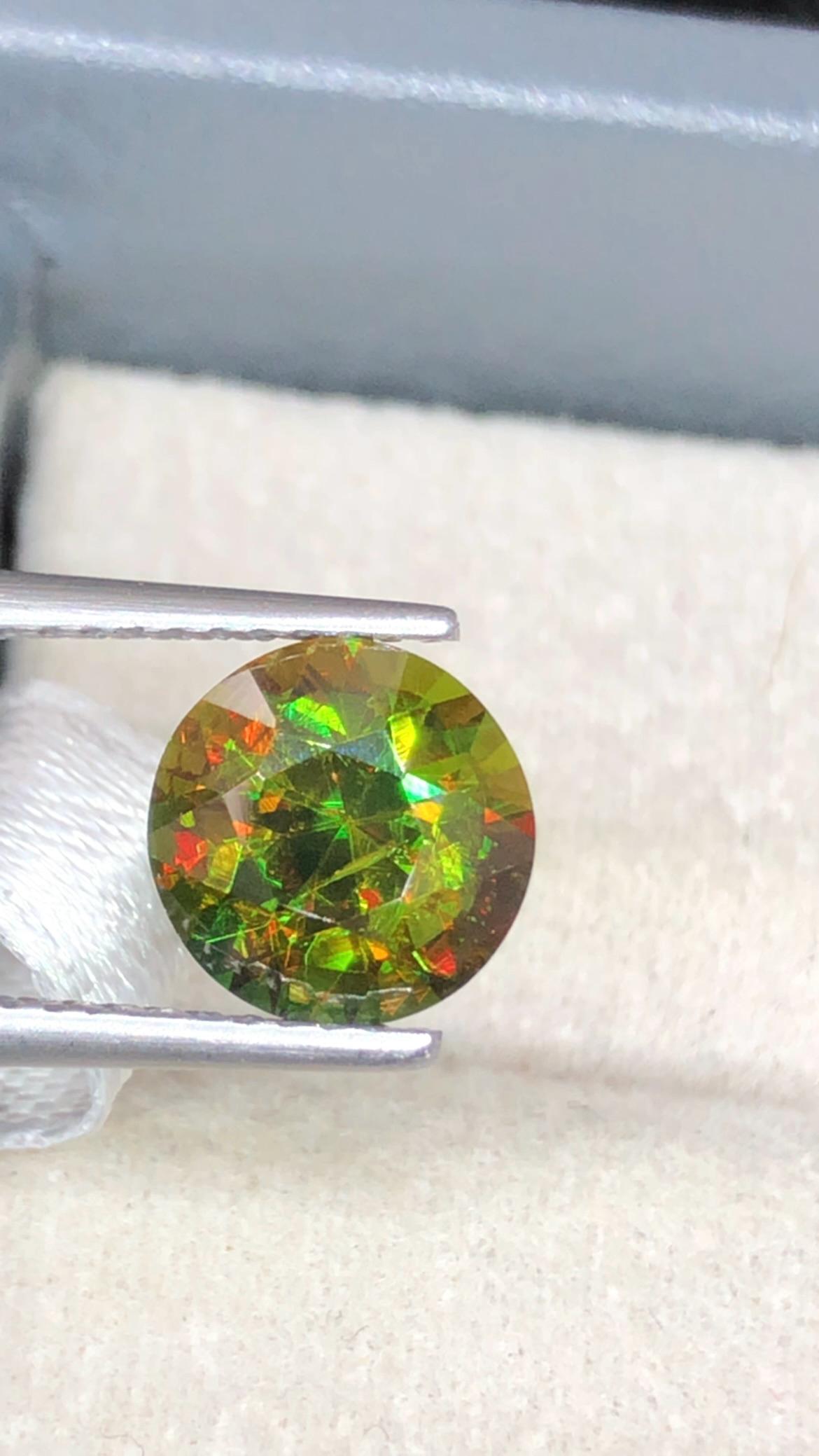 Chrome Sphene 2.10ct Round Cut From Madagascar