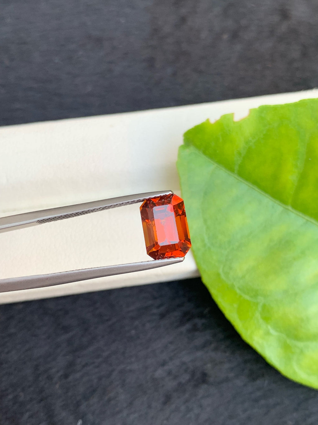 Emerald Cut Mandarin Garnet: Natural Fanta Color Gemstone (3.50 Carat)