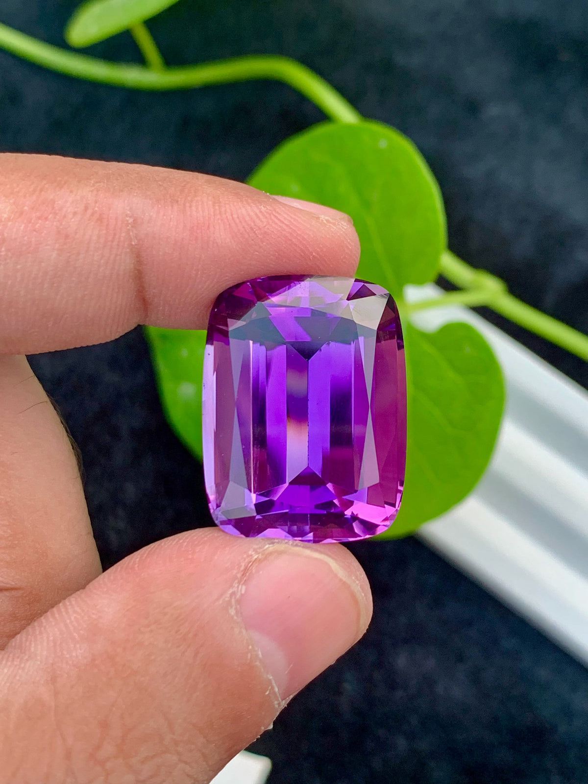 Natural Purple Amethyst Stone: 40.90 CT Cushion Cut Gemstone