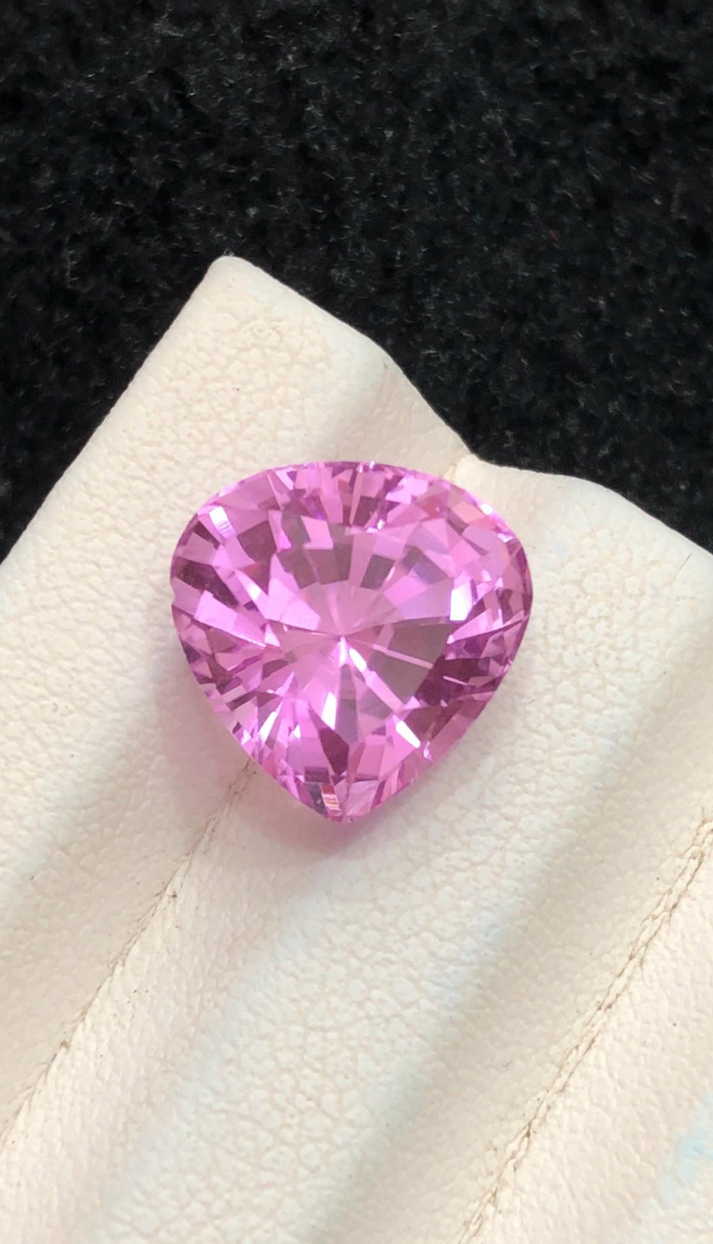 Pink Kunzite 6.25ct Brilliant Trillion Cut Gemstone from Afghanistan – Vivid Sparkling Collector’s Gem