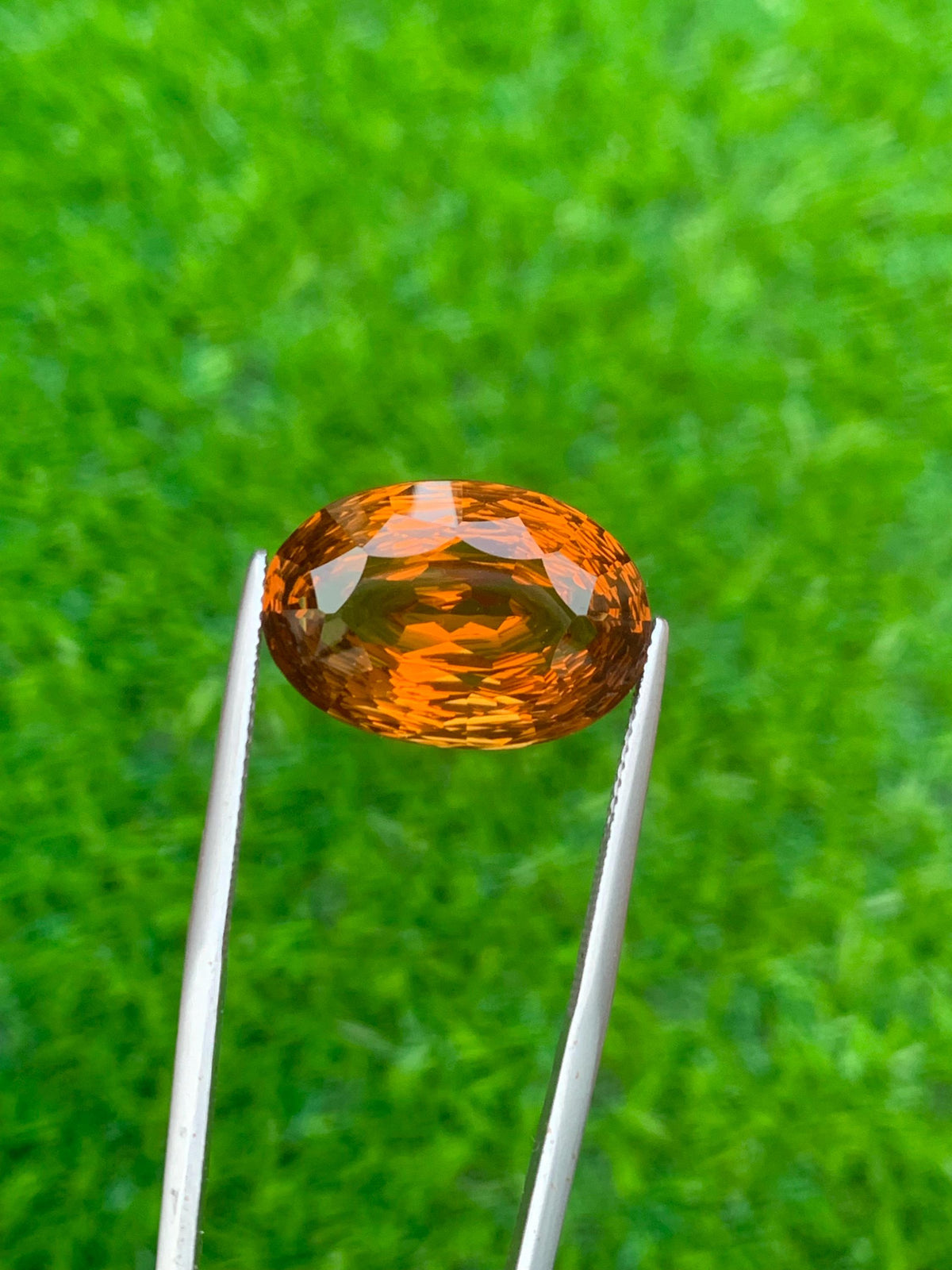 Natural Citrine Gemstone: Orange Cushion Cut, November Birthstone (14.20 Carat)