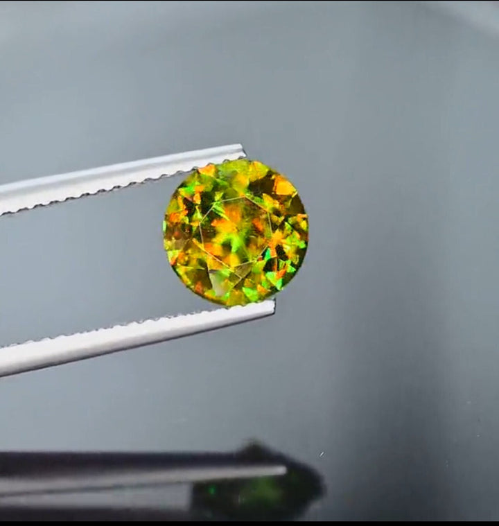 2.05 ct Natural Chrome Sphene Gemstone: Nugget Green Titanite