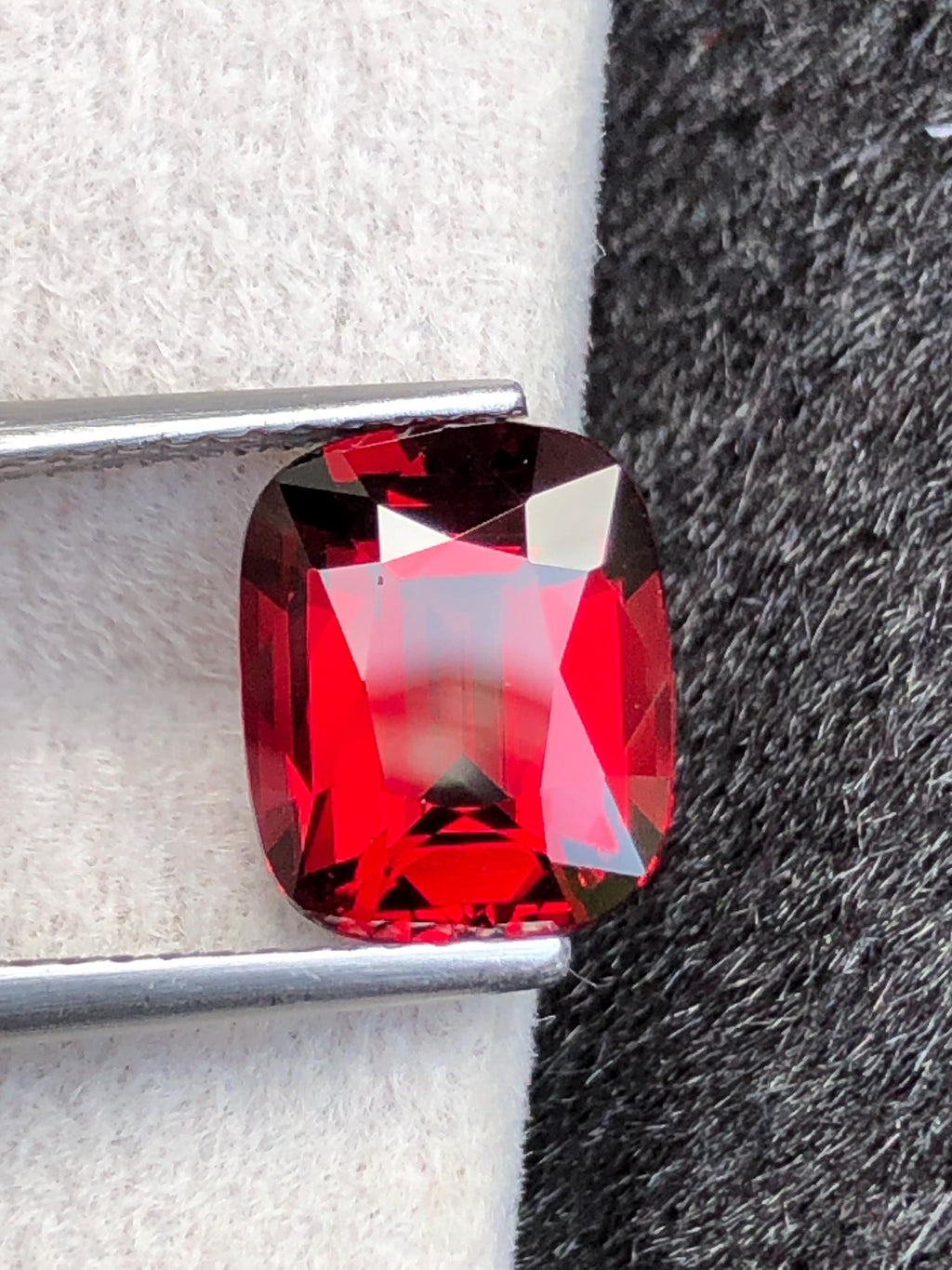Rhodolite Garnet 3.13ct Cushion Cut Raspberry Pink from Tanzania
