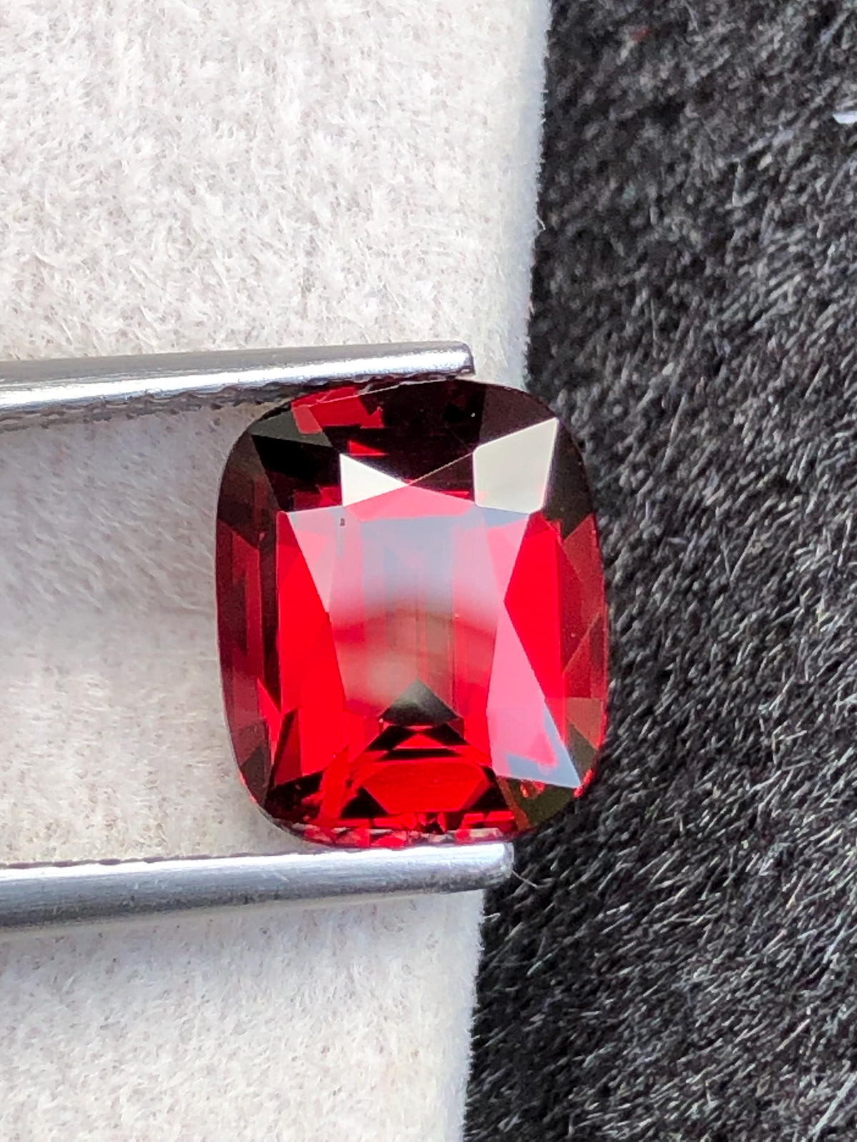 Rhodolite Garnet 3.13ct Cushion Cut Raspberry Pink from Tanzania