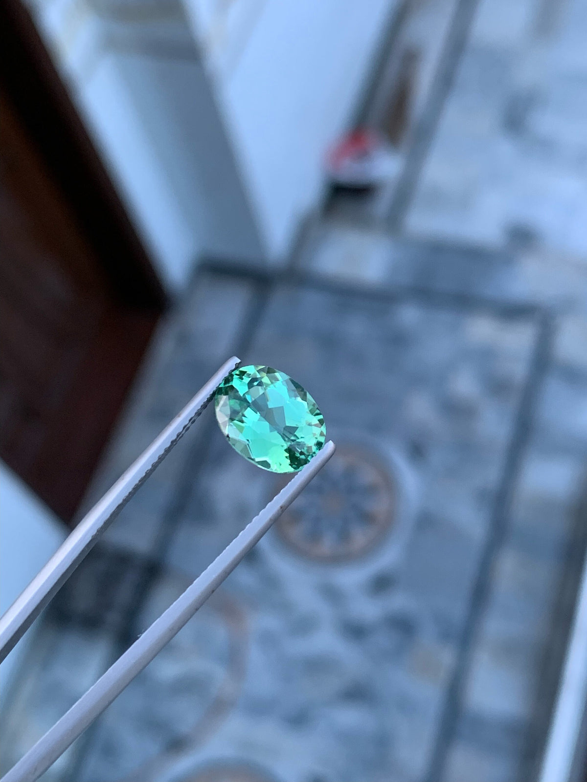 Teal Green Tourmaline Gemstone: Oval Cut, 3.20 Carat, Afghanistan Origin