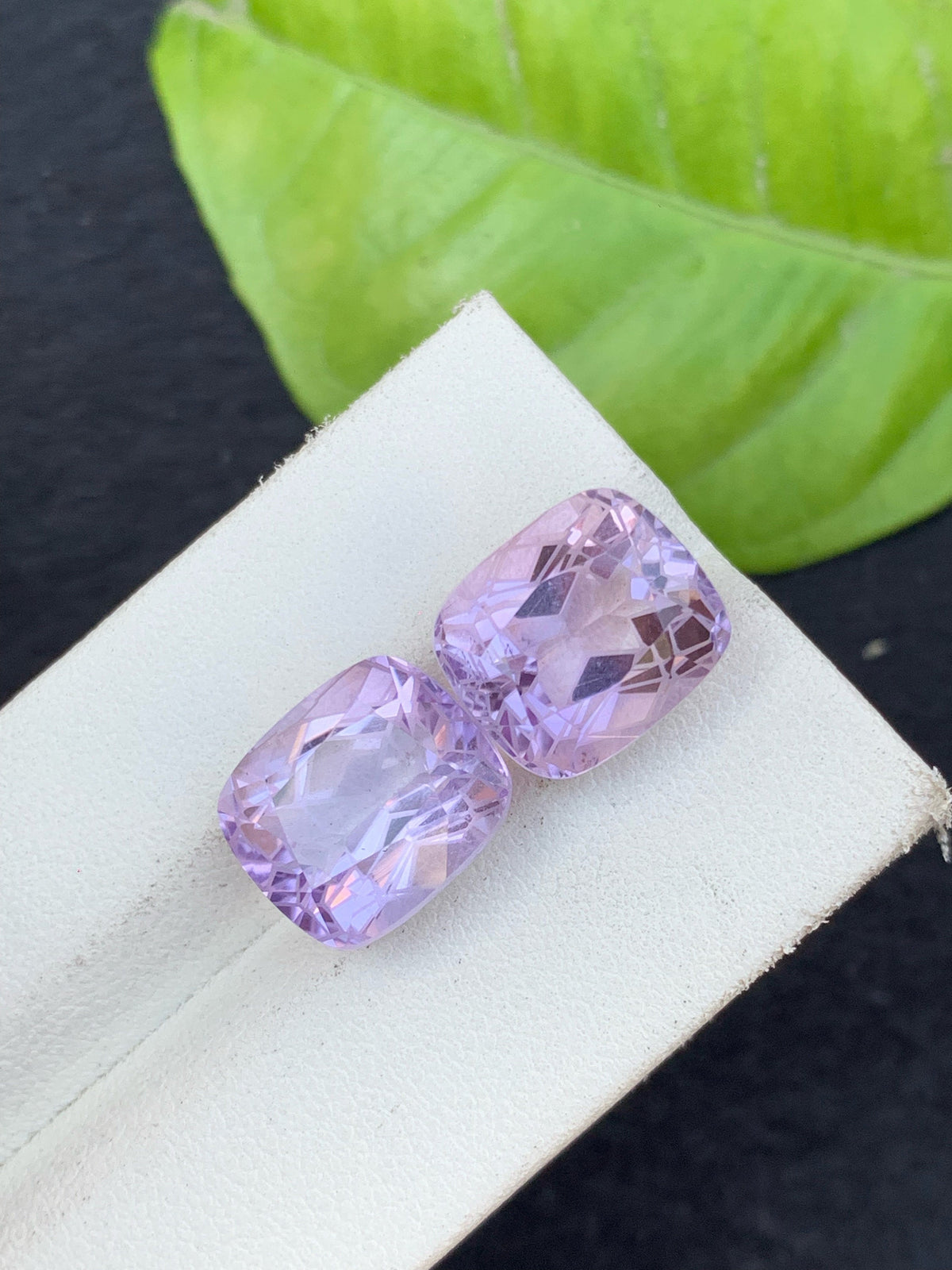 Emerald Cut Amethyst Stone Pair: 16.80 ct Zambia Gemstones