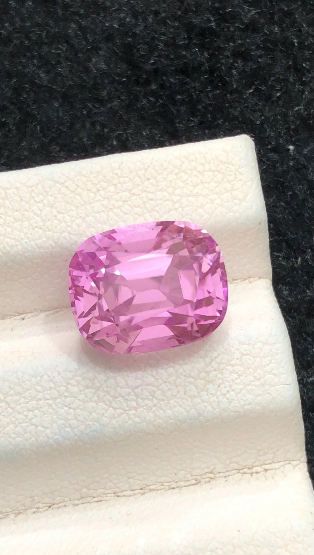 Pink Kunzite 6.75ct Cushion Cut Gem from Afghanistan – Radiant Pastel Pink Sparkling Stone