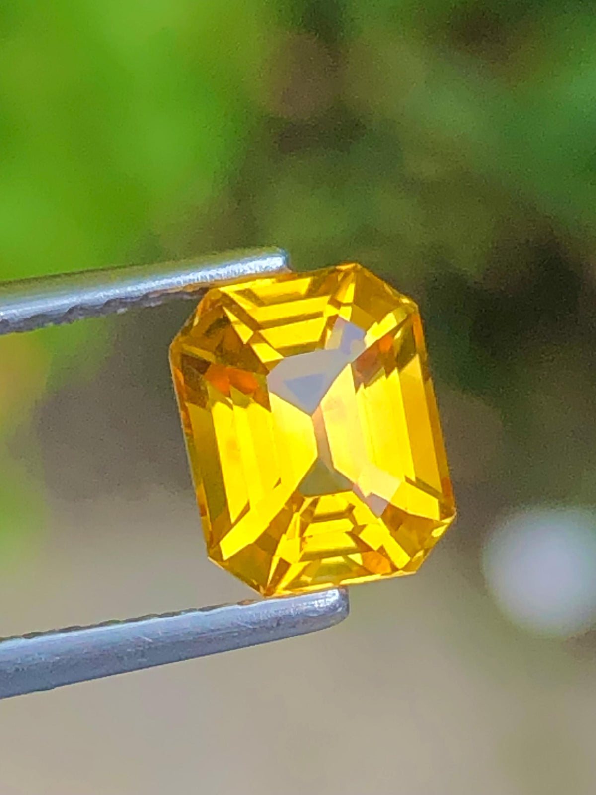 Yellow Sapphire 1.56 ct Emerald Octagonal Cut Madagascar
