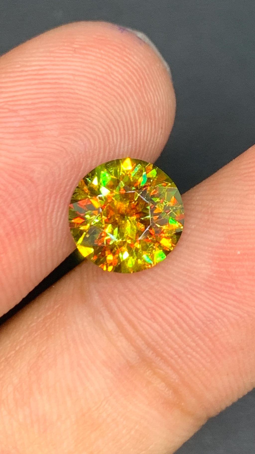 2.80 ct Chrome Sphene Gemstone: Natural Nugget Green Titanite