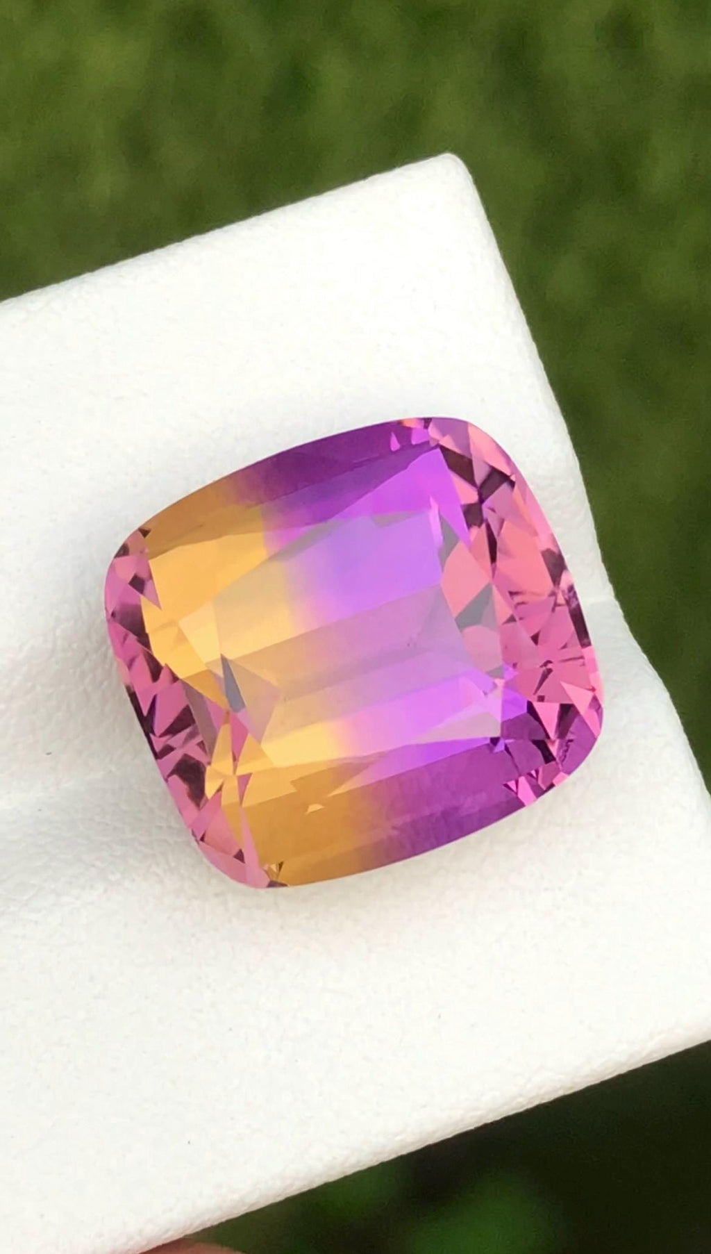 Bi-Color Ametrine 14.25 Ct Cushion Cut – Gemstone from Brazil