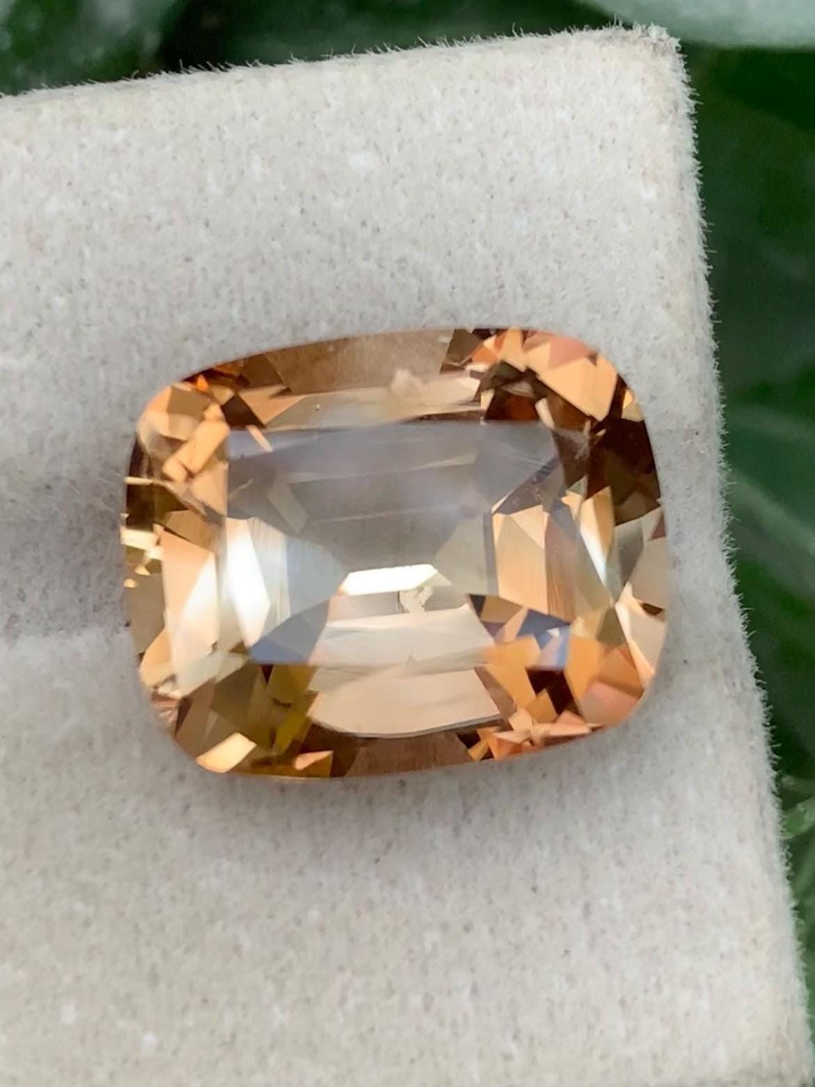 Champagne Topaz 12.70ct - Cushion Cut - Skardu Pakistan