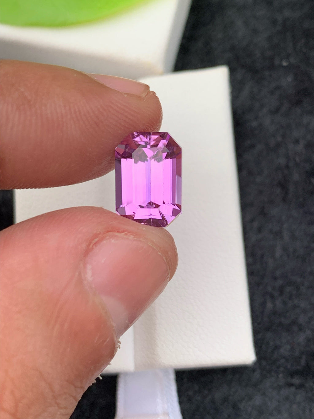 Deep Pink Kunzite Gemstone: 5.55 CT Emerald Cut Spodumene