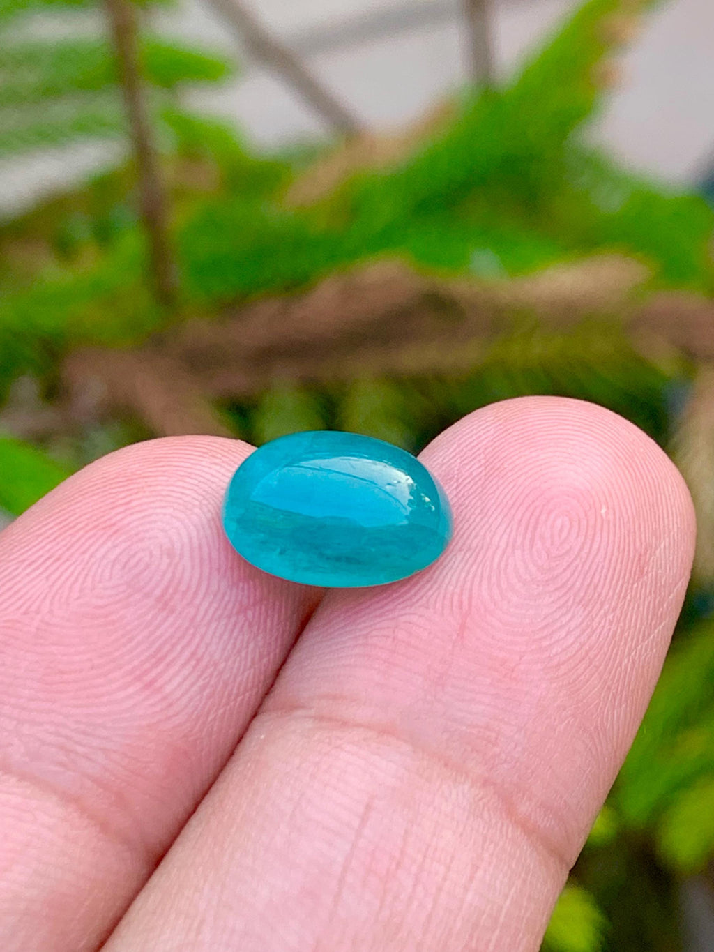 Grandidierite Gemstone Cabochon: Bluish Green, Rare Madagascar Stone, 4.55 CT