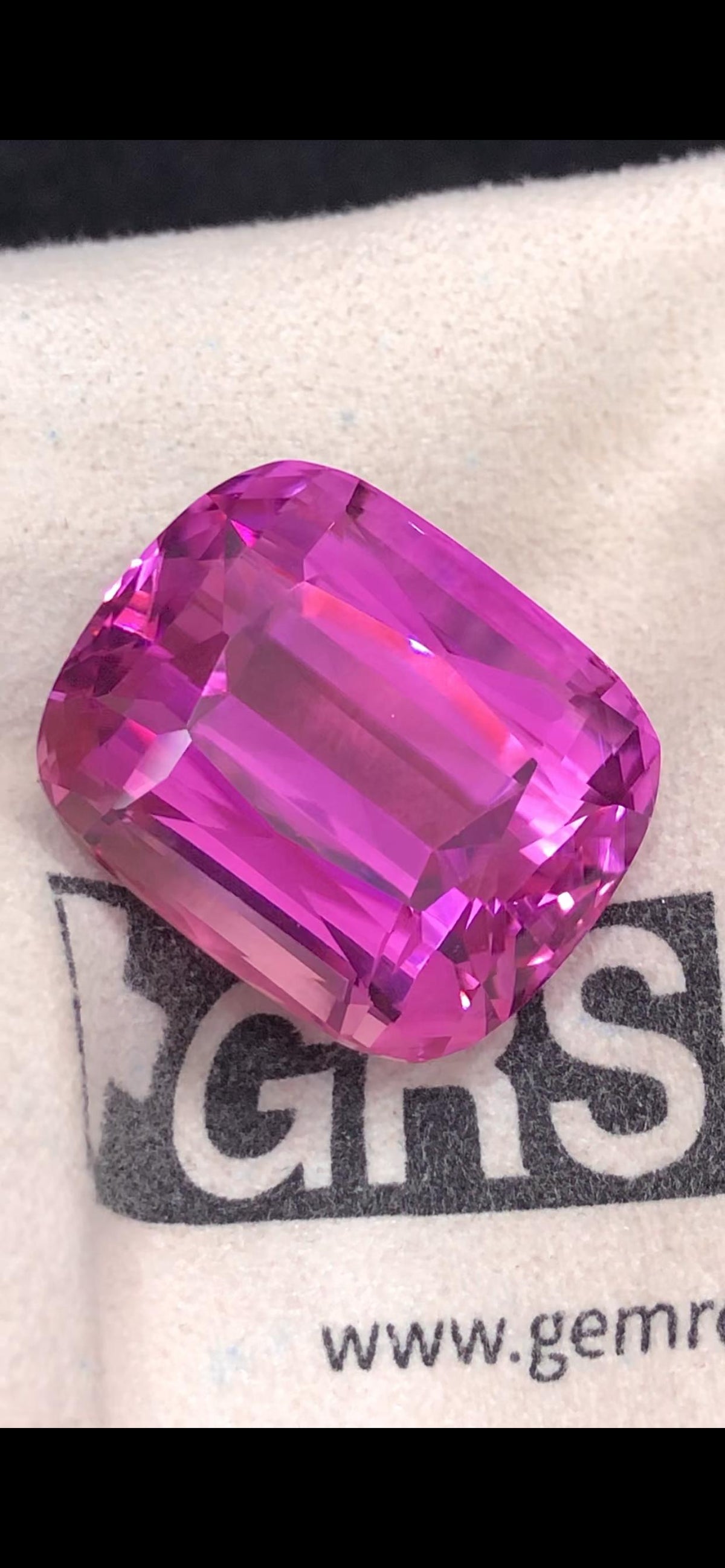 Natural Pink Kunzite Cushion Cut Gemstone – 91 Carats from Afghanistan