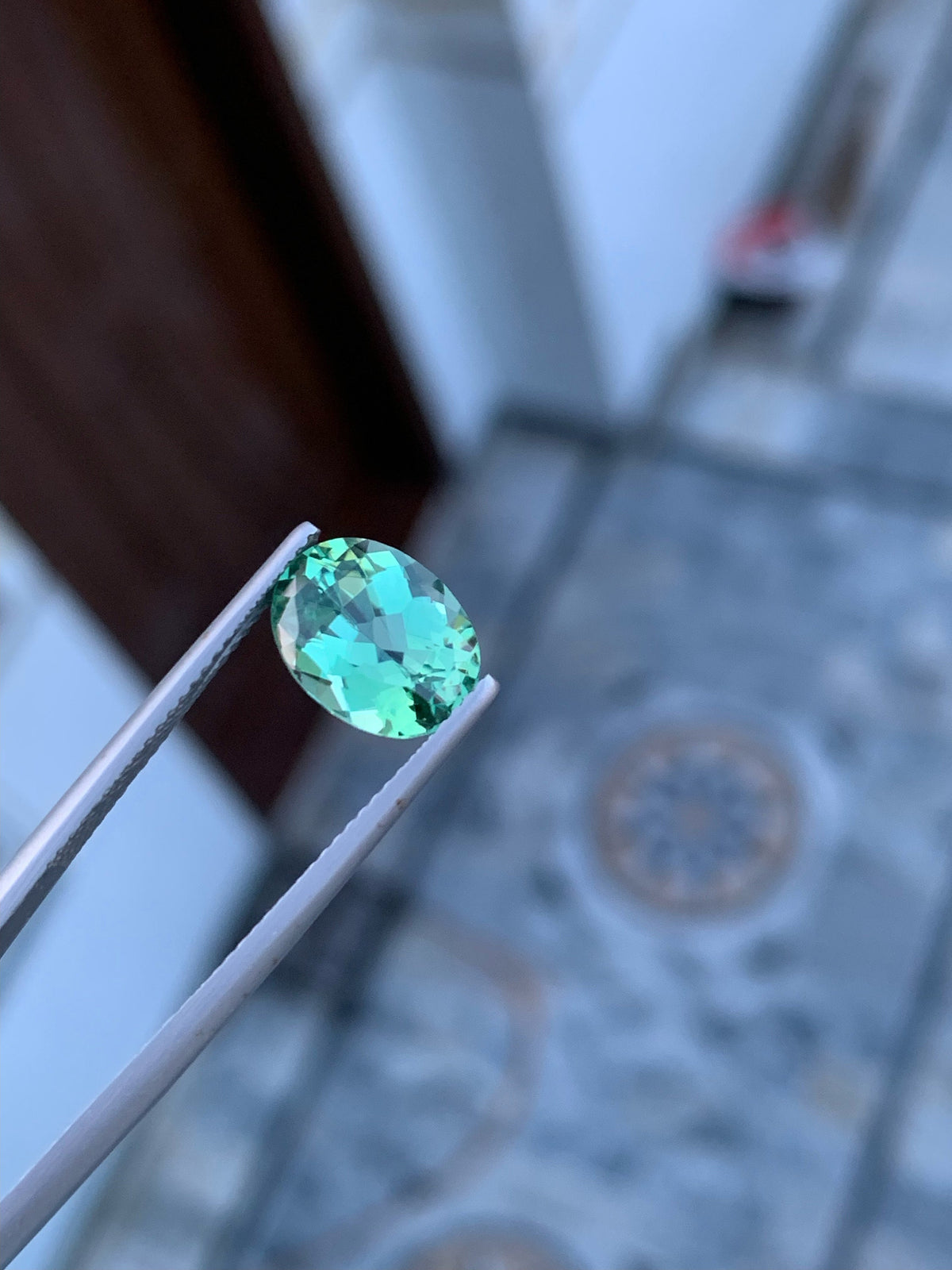 Teal Green Tourmaline Gemstone: Oval Cut, 3.20 Carat, Afghanistan Origin