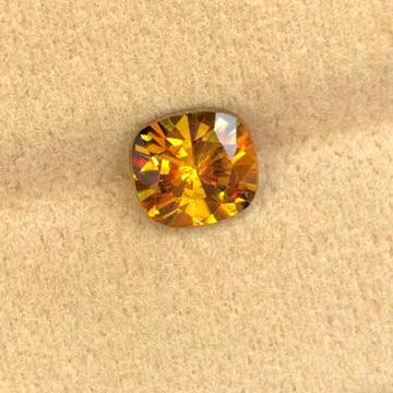 1.55 CT Cushion Cut Sphene Gemstone: AAA Fire Titanite