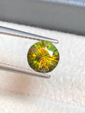 Chrome Sphene 1.30ct Round Cut – Madagascar • Full Fire