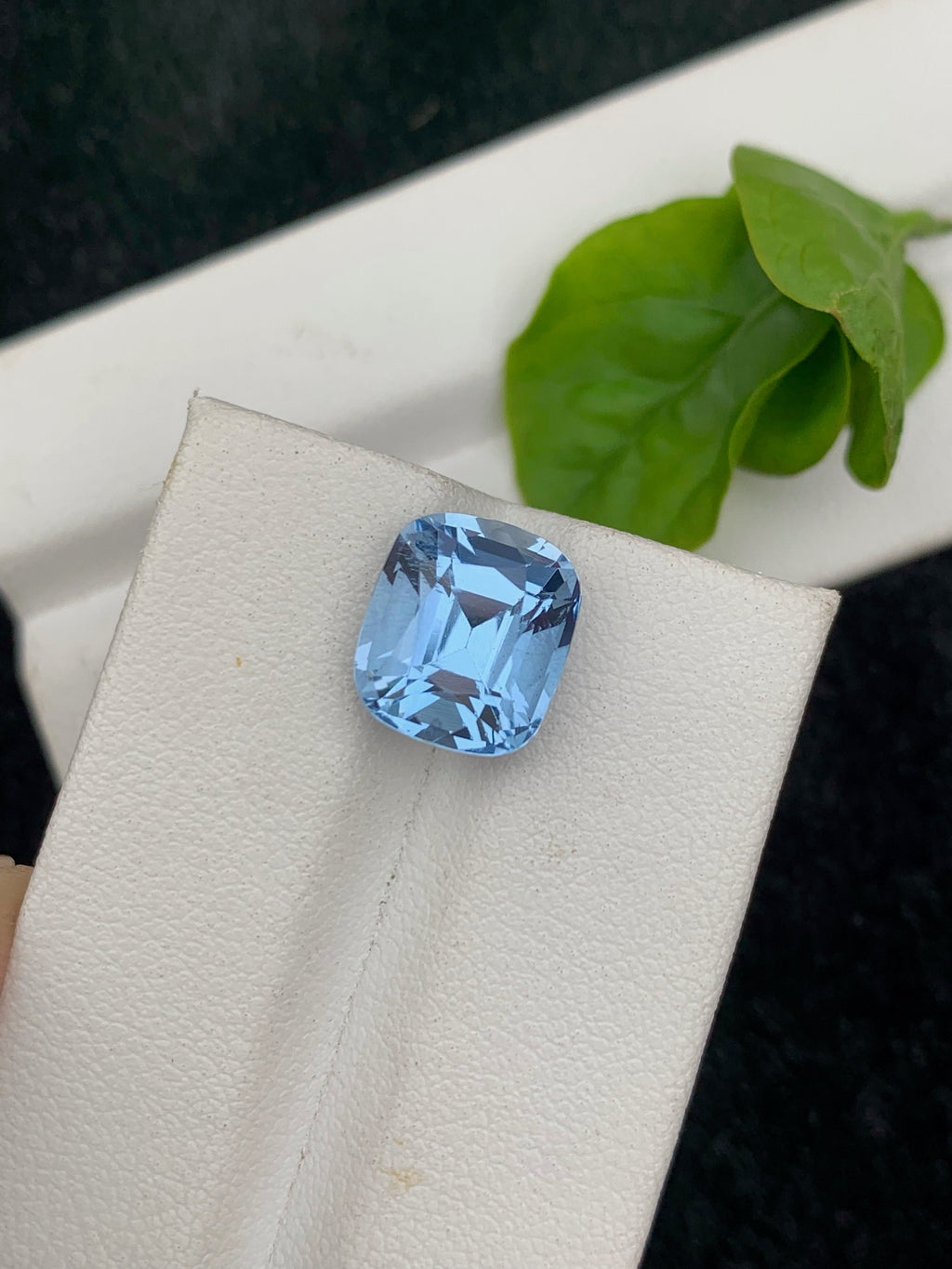 Santa Maria Aquamarine Gemstone: 4.95 CT Cushion Cut, Brazil
