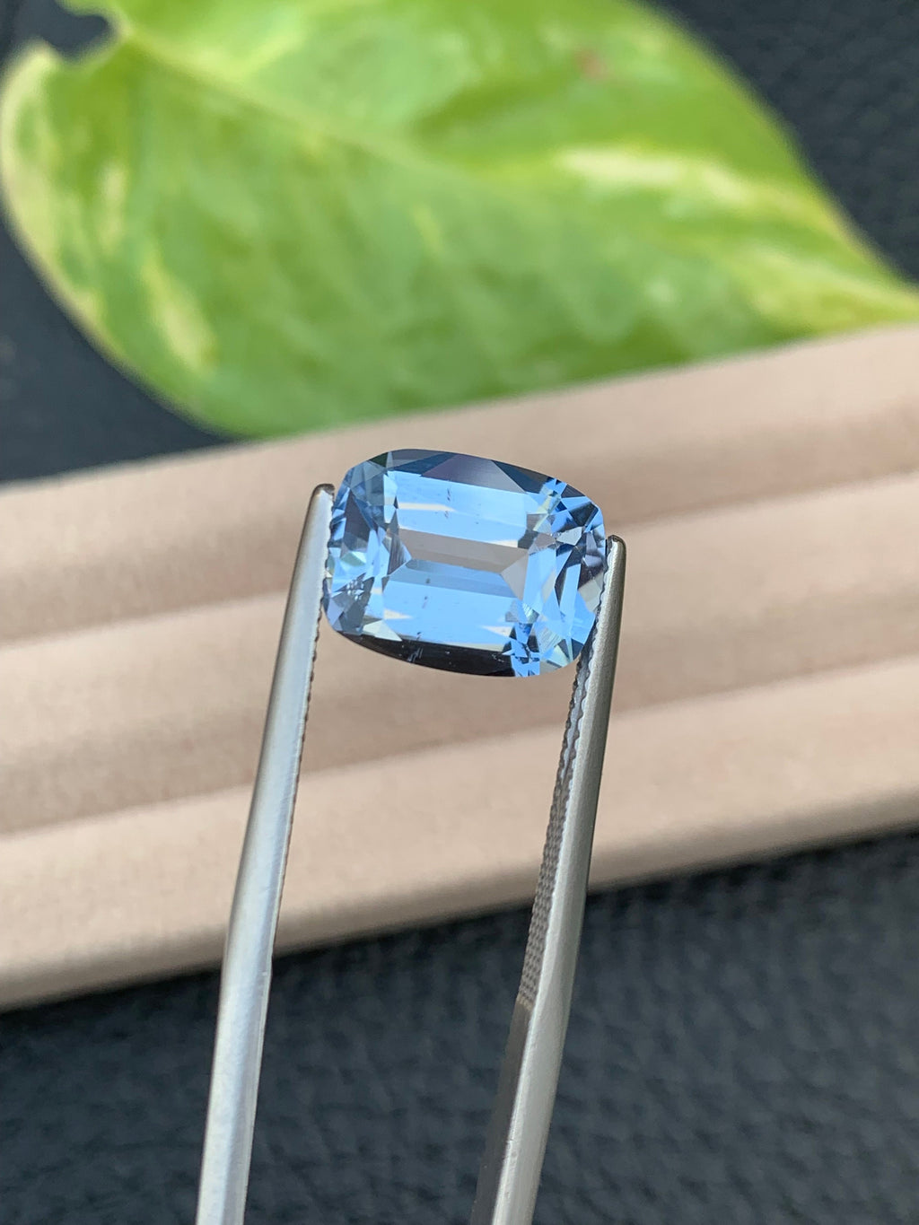 Santa Maria Aquamarine Gemstone: 4.80 CT Deep Blue Cushion Cut