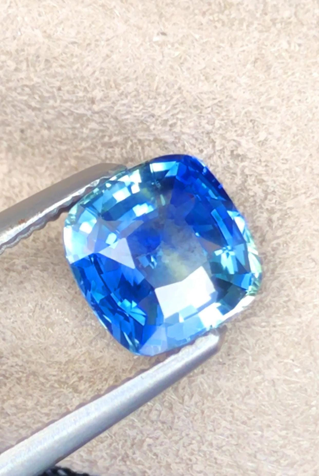 Bicolor Sapphire 1.55 Carat Cushion Cut Loose Gem - Sri Lanka Certified
