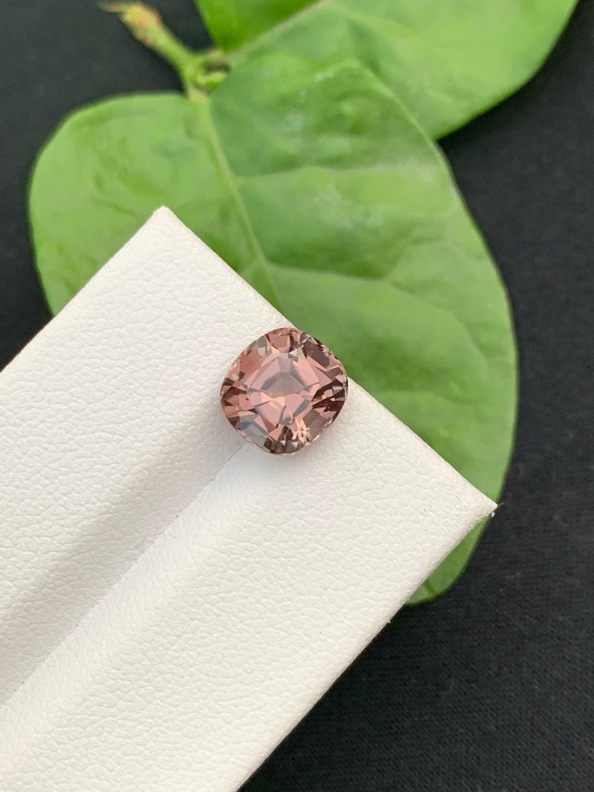 Peach Pink Tourmaline Gemstone: 3.10 CT Cushion Cut, Afghanistan