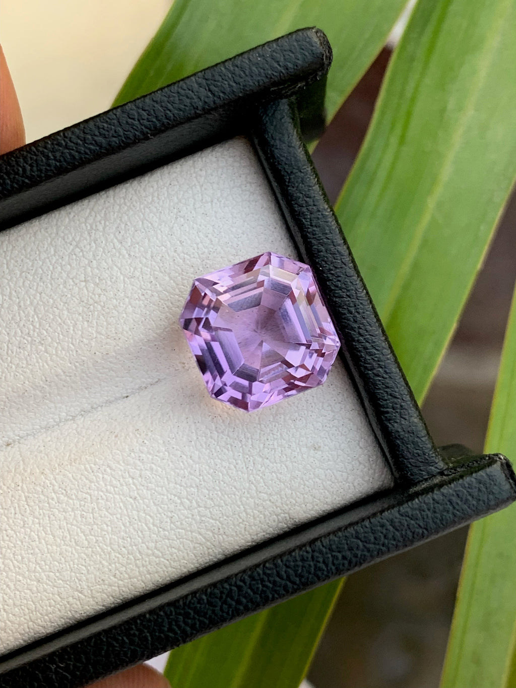 8 Carat Asscher Cut Amethyst Loose Gemstone: Natural Purple February Birthstone