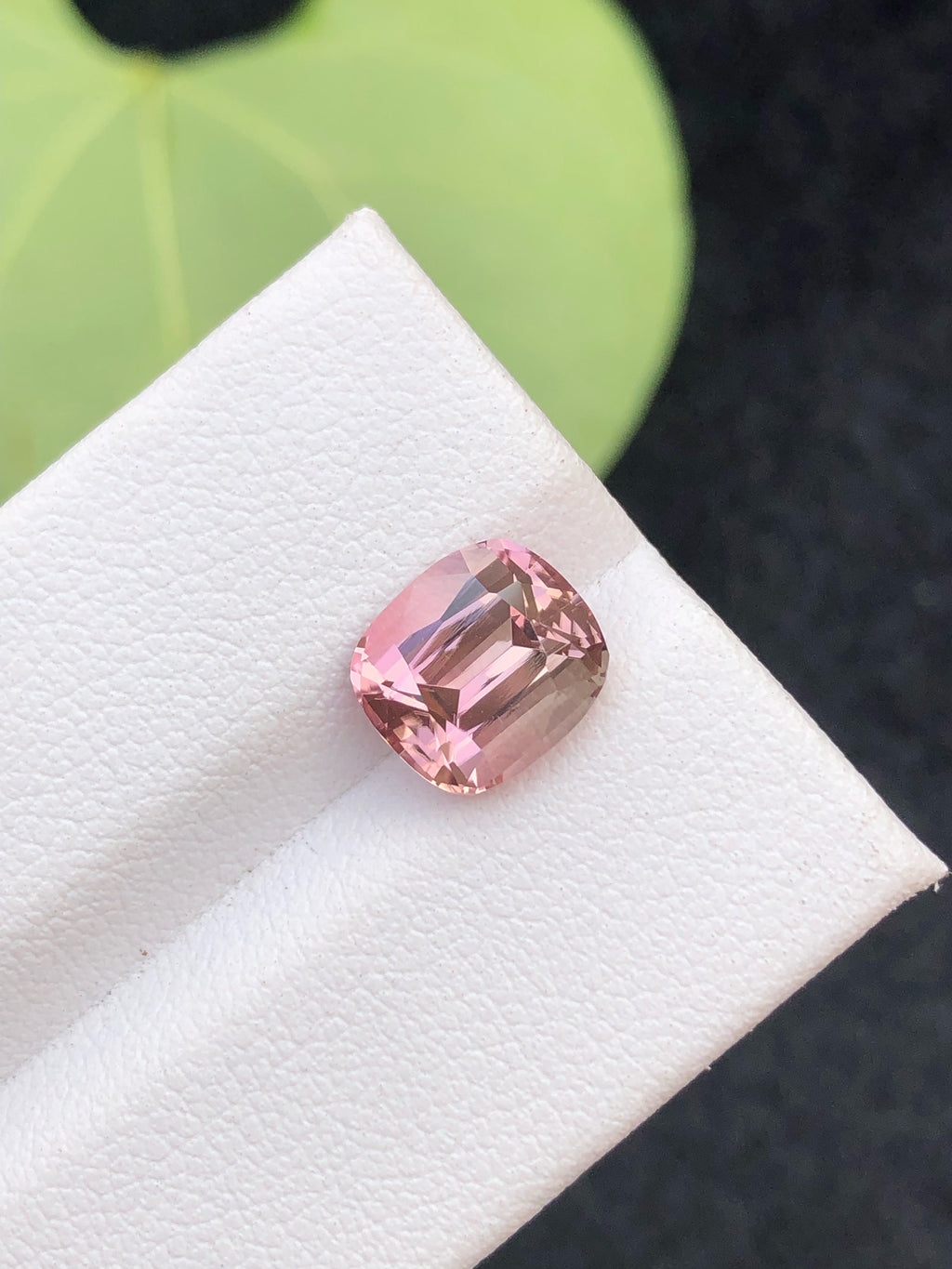 Natural Light Pink Tourmaline Gemstone: 3 CT Cushion Cut Stone