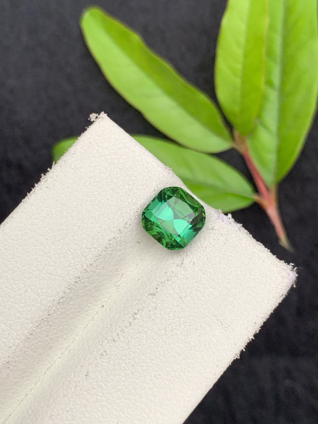 Natural Blue Green Tourmaline Gemstone: Cushion Cut, Afghanistan Origin